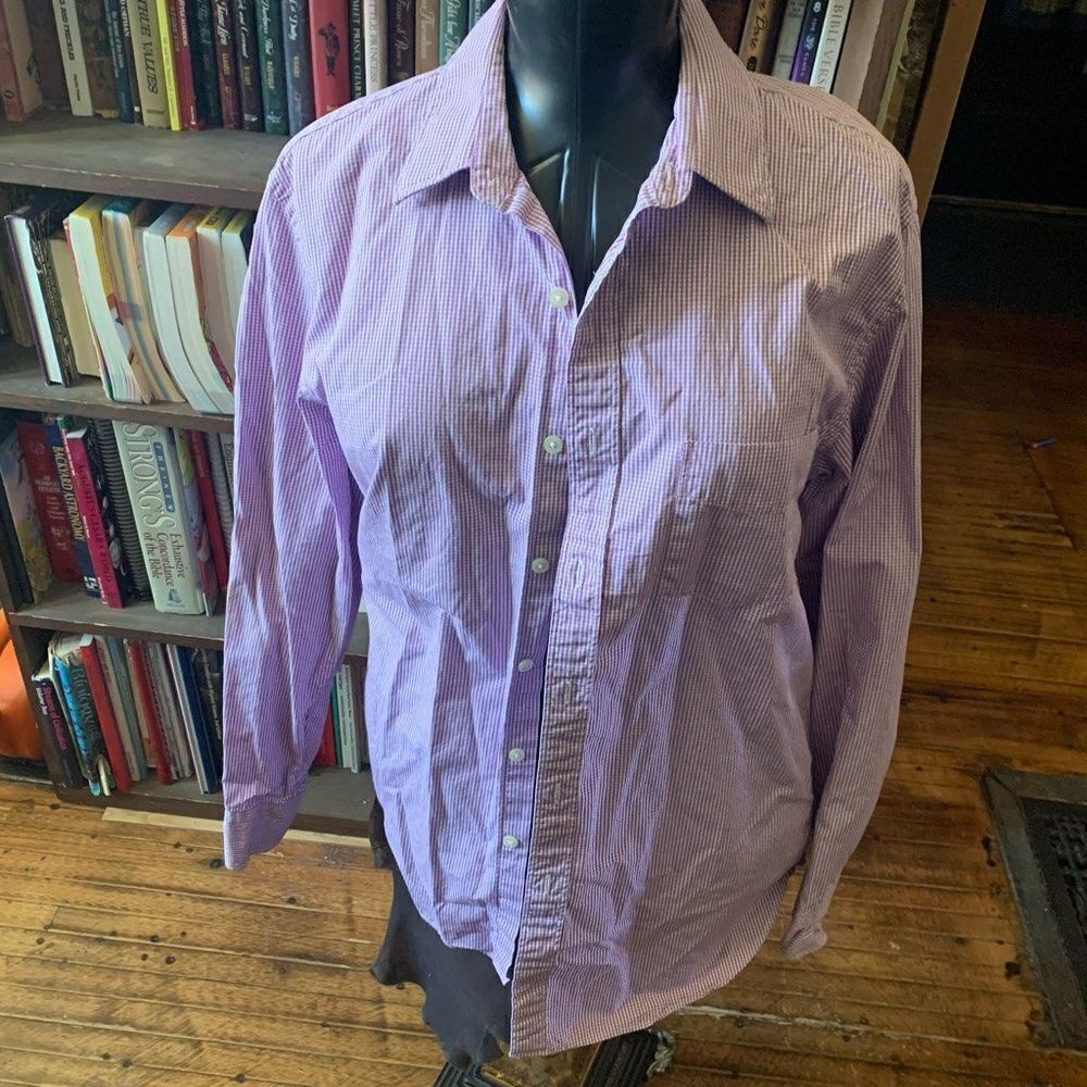 J Crew Haberdashery 80’s ply 16/16.5 L button down business casual shirt